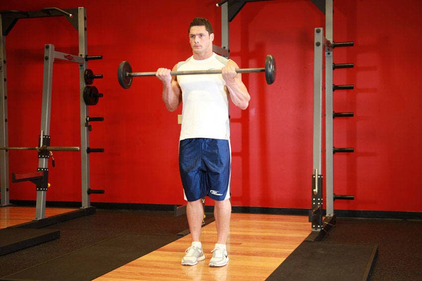 Barbell curl: Top