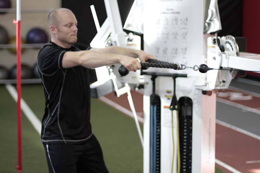 Face pull: Arms straight