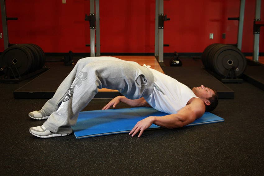 Glute bridge: Top