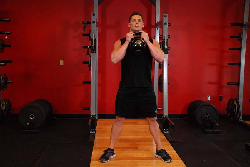 Goblet squat: Top