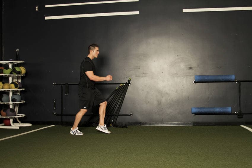 High knees: Step