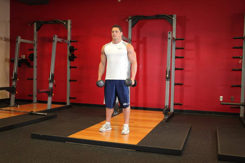 Lateral raises: Bottom