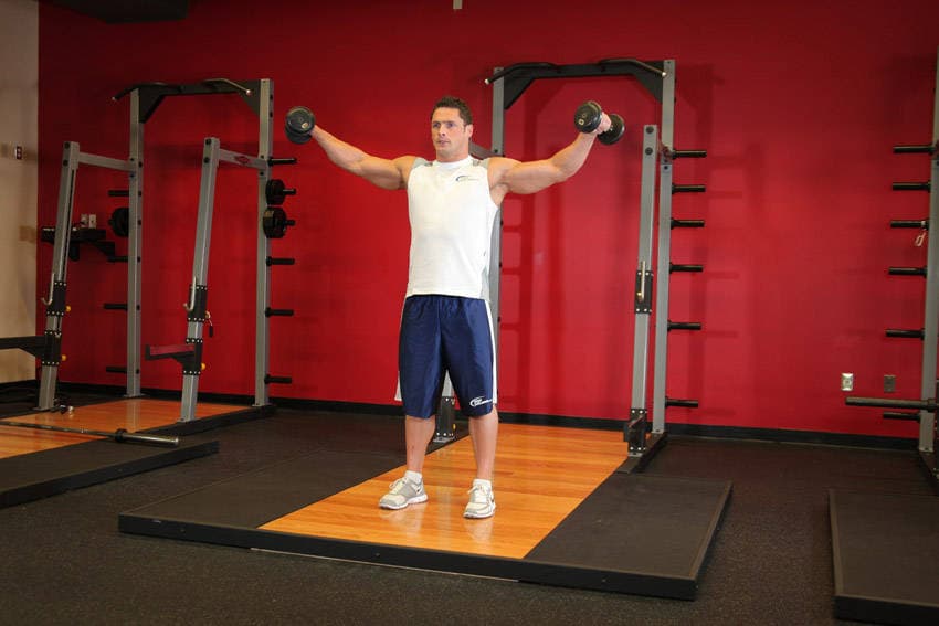 Lateral raises: Top