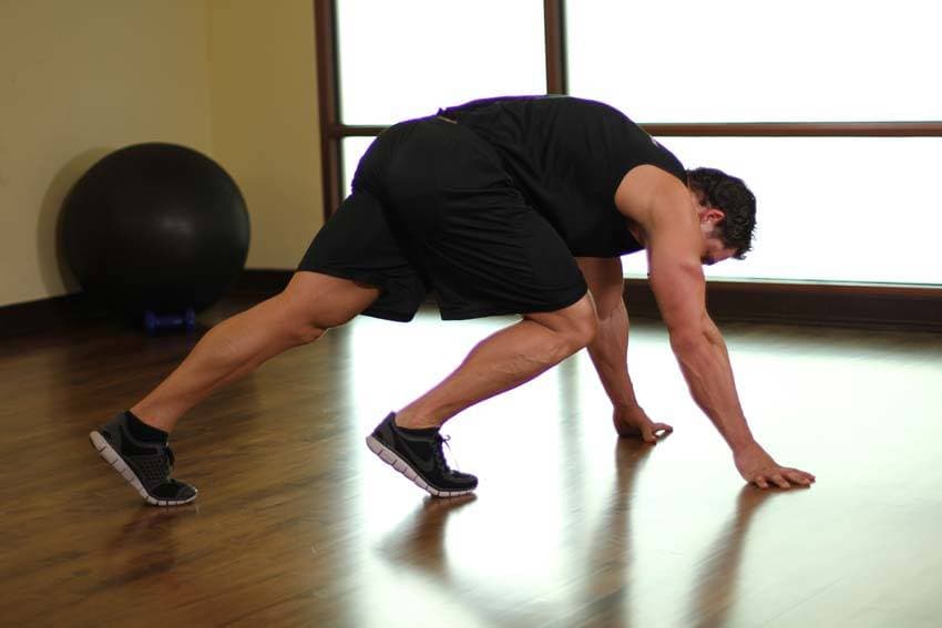 Mountain climbers: One leg