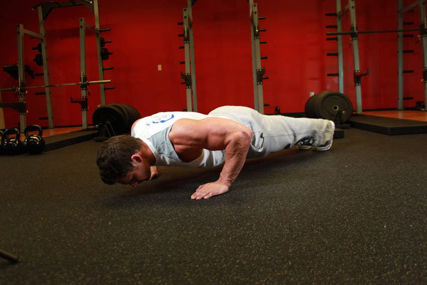 Push-ups: Bottom