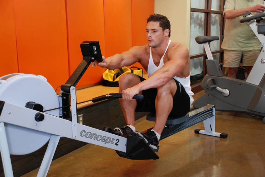 Rowing machine: Start