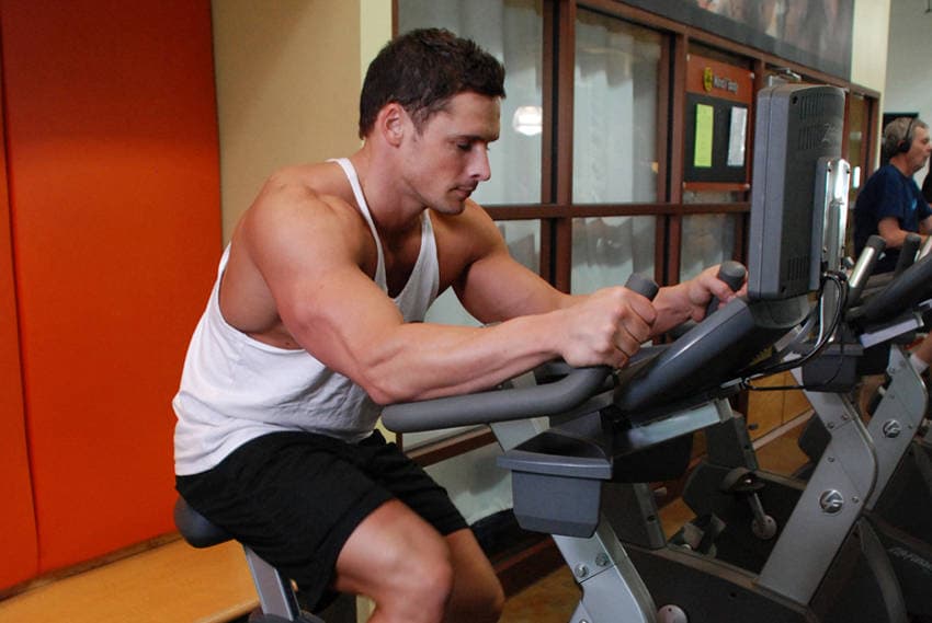 Stationary bike: Pedalling