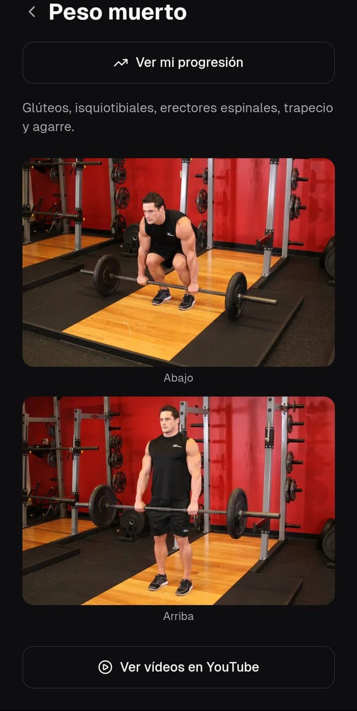 Cada ejercicio, explicado con fotos